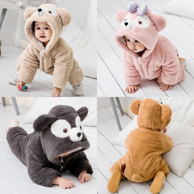 Baby Bear Premium Winter Rompers Hooded 2024 Baby Clothes (Size: 4M-30M)