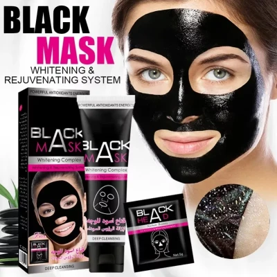 AICHUN BEAUTY Blackhead Facial Mask, Peel Off Mask,Blackhead Remover Black Mask Deep Clean Mask, Bamboo Charcoal Deep Cleansing Blackhead Remover Purifying Peel Face Mask 100ml