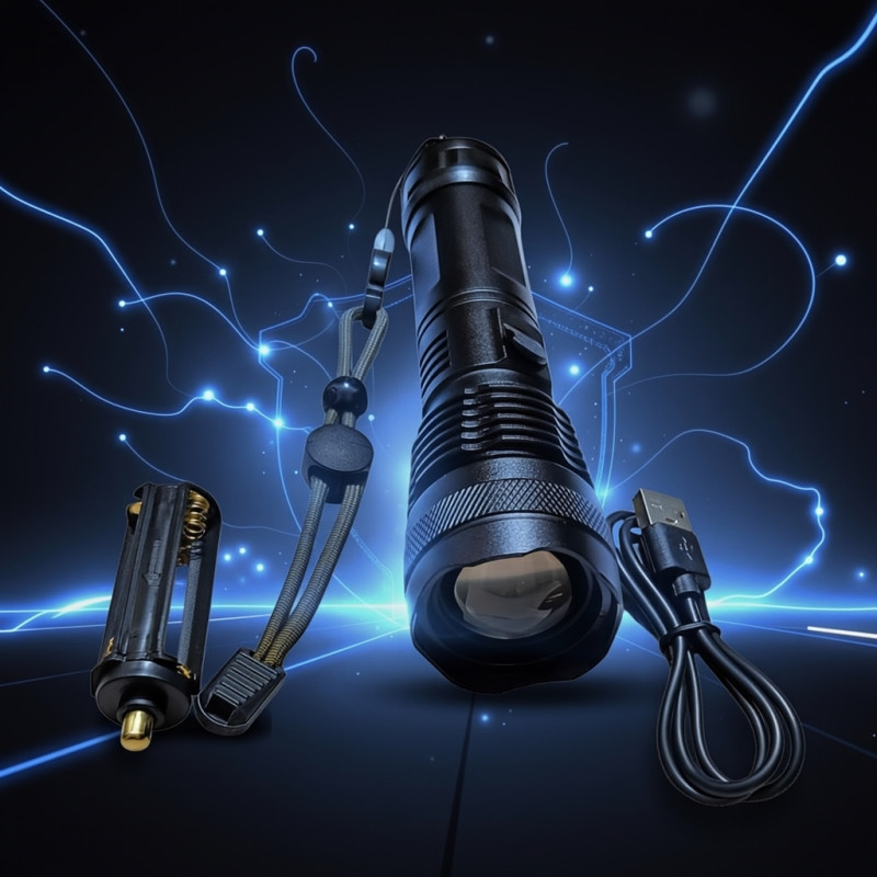 2 Pcs-P50 Rechargeable Flashlight!