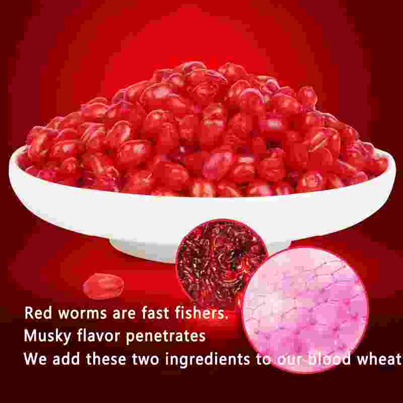 (2 Boxs-400 pcs)-Power Bait Blood Wheat Fishing Bait